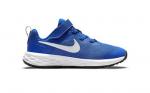 Nike, Pantofi din plasa cu inchidere velcro pentru alergare Revolution 6